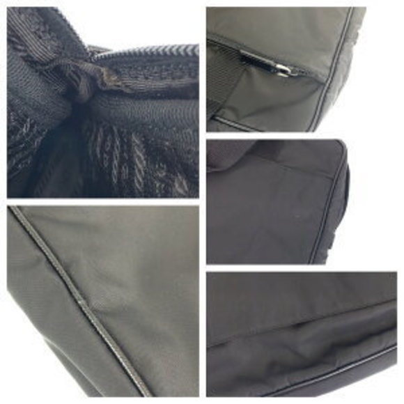 PRADA Tessuto triangular black nylon business bag briefcase - Picture 5 of 9